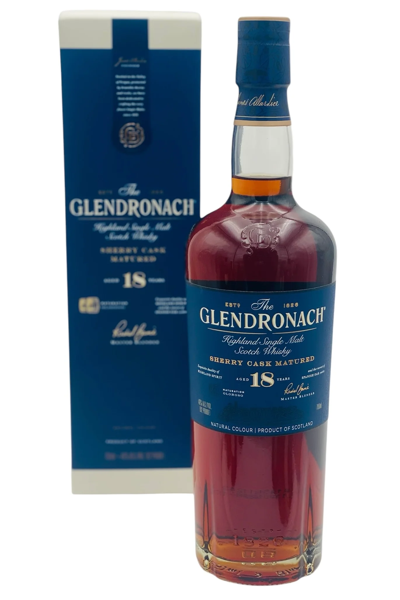 GlenDronach “Allardice” 18 Year Old Highland Single Malt Scotch Whisky – Oloroso Sherry Cask Matured, 46% ABV
