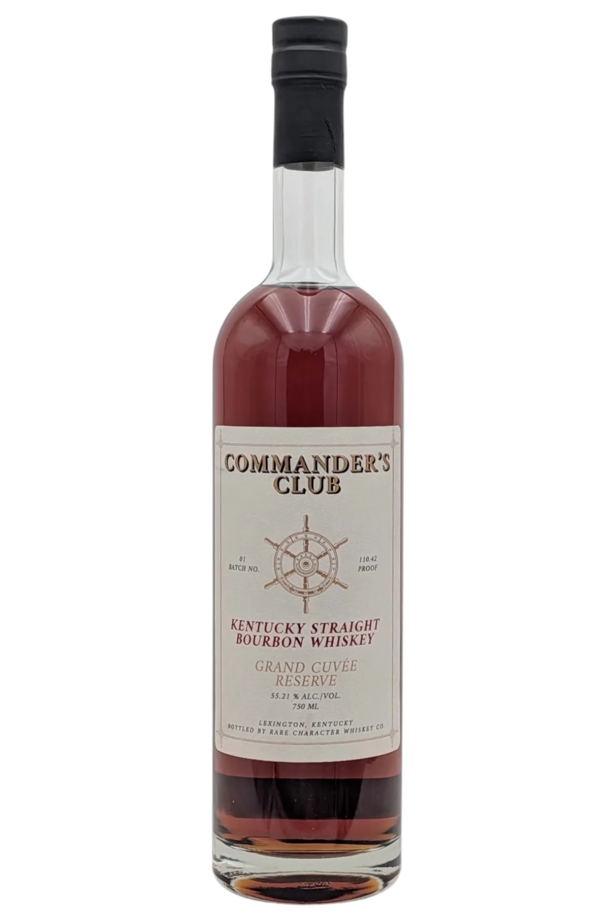 Rare Character “Commander’s Club” Grand Cuvée Reserve – 10–15 Year Kentucky Straight Bourbon Whiskey (110.42 proof)
